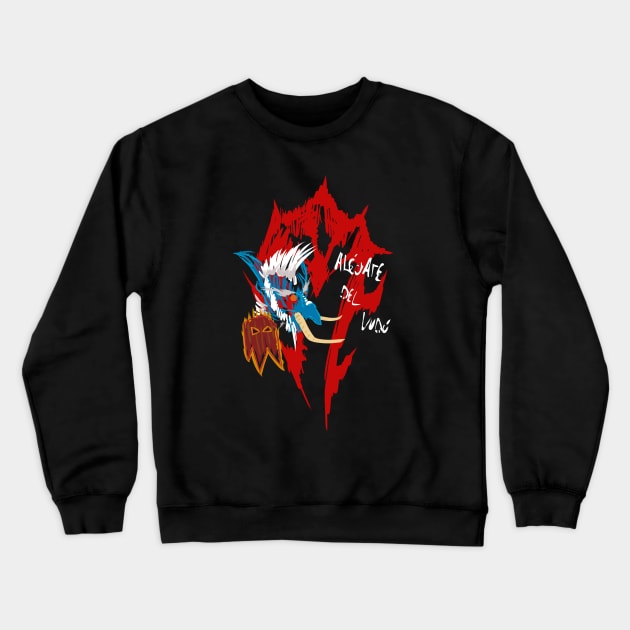 Aléjate del Vudú Crewneck Sweatshirt by Roningasadesign